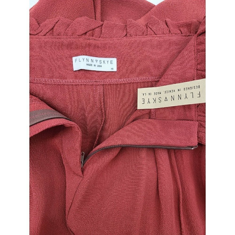 New Flynn Skye Ruffle Pant  XS Rosa High Waist - Picture 5 of 6
